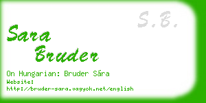 sara bruder business card